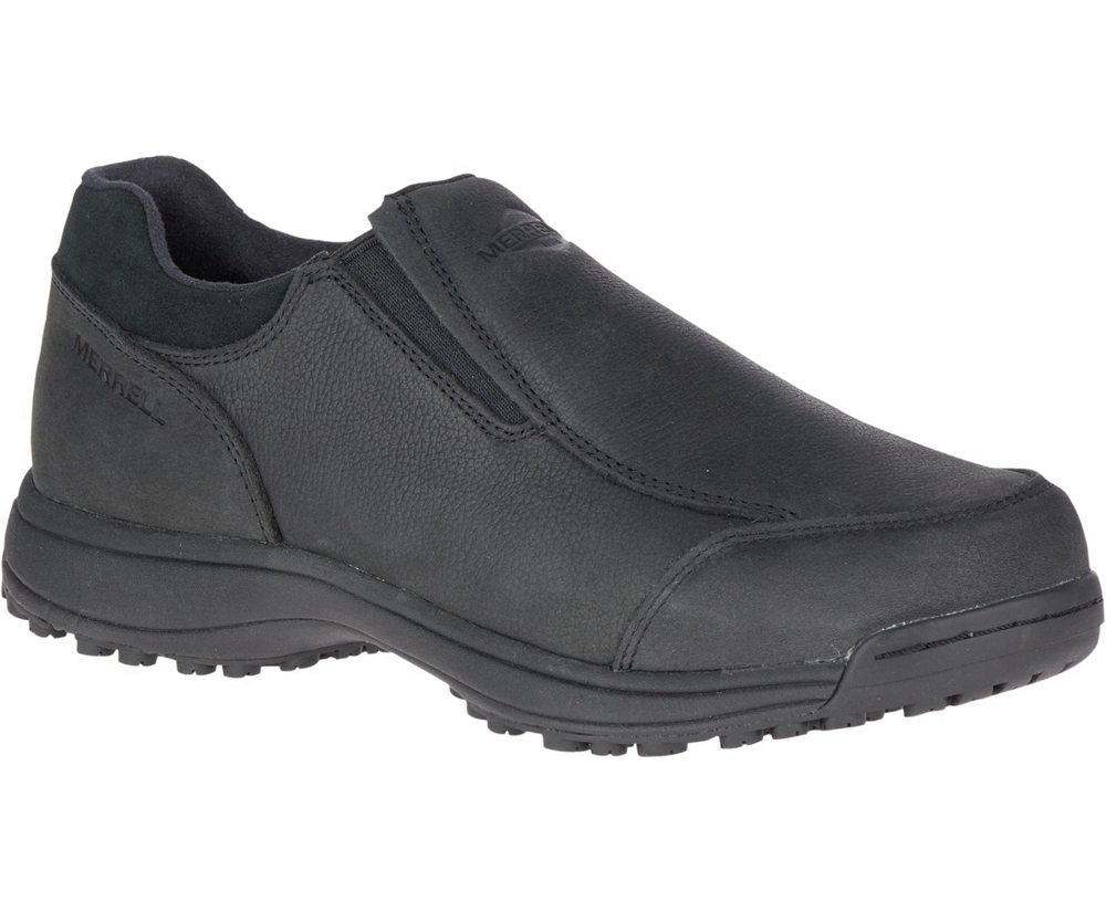 Zapatos De Seguridad Hombre - Merrell Sutton Moc Ac+ Pro - Negras - HJNU-12957